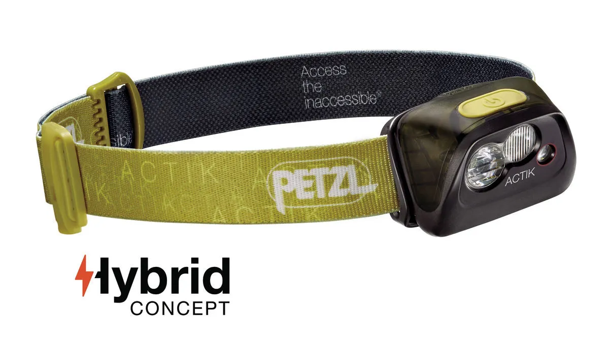 Petzl ACTIK Headlamp, 300 lumens, multi-beam, red light, reflective band