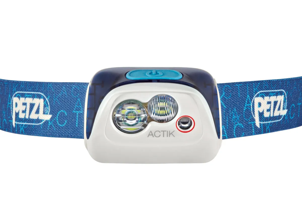 Petzl ACTIK Headlamp, 300 lumens, multi-beam, red light, reflective band