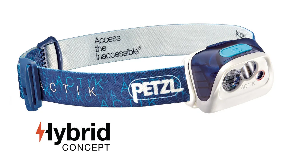 Petzl ACTIK Headlamp, 300 lumens, multi-beam, red light, reflective band