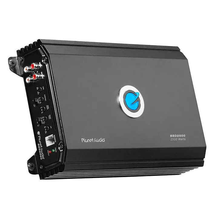 Planet Audio Big Bang Amplifier Class D 2500 Watts Max 1 Ohm Stable with Bass Kn