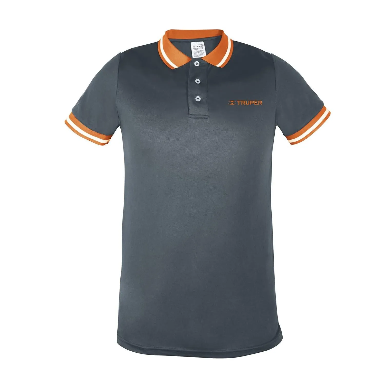 Playera tipo polo dry fit gris, para caballero, talla G, Truper 61083