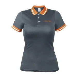 Playera tipo polo dry fit gris, para dama, talla M, Truper 61087