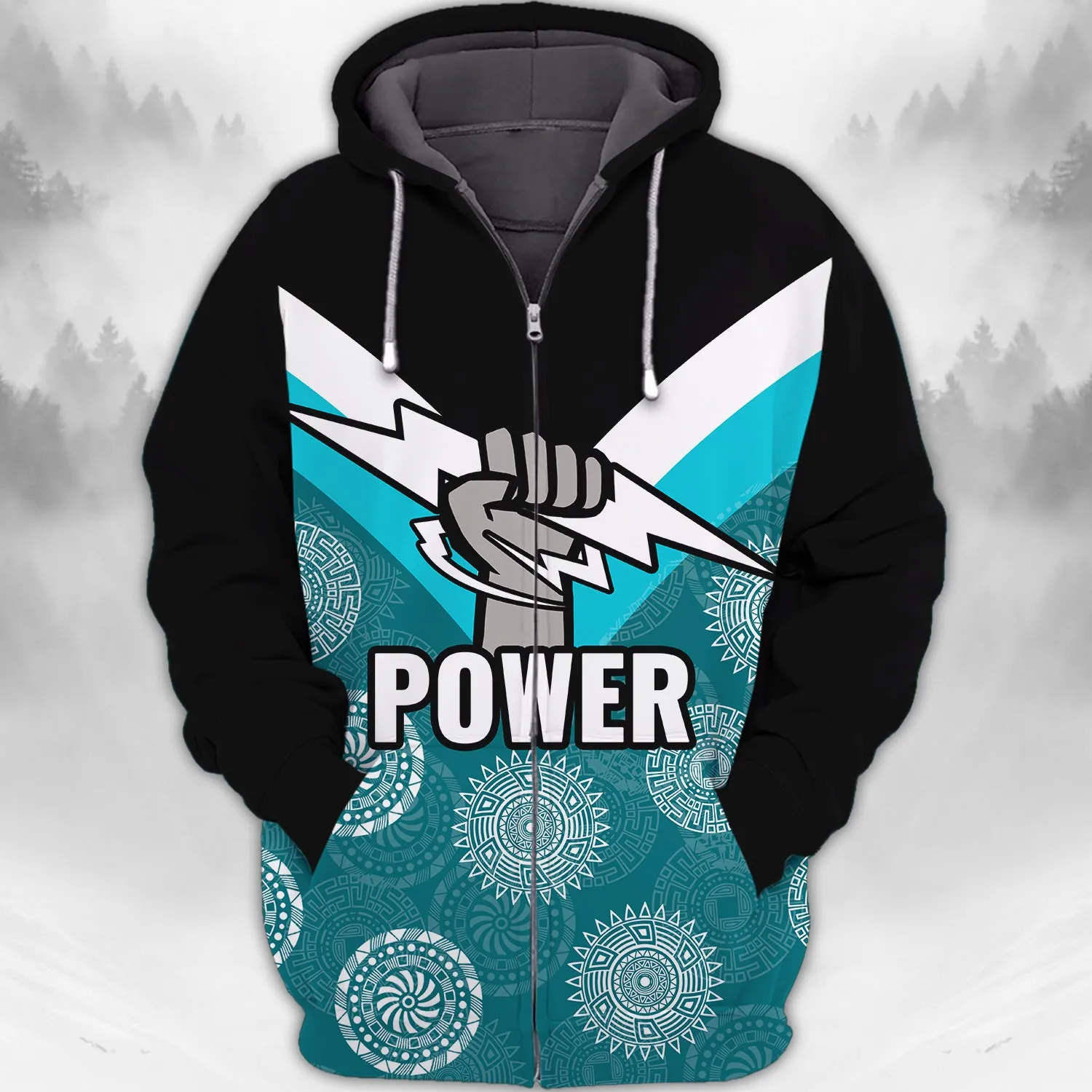 Port Adelaide 2 - Personalized Name 3D Hoodie - Loop - Nt168 - Ct193