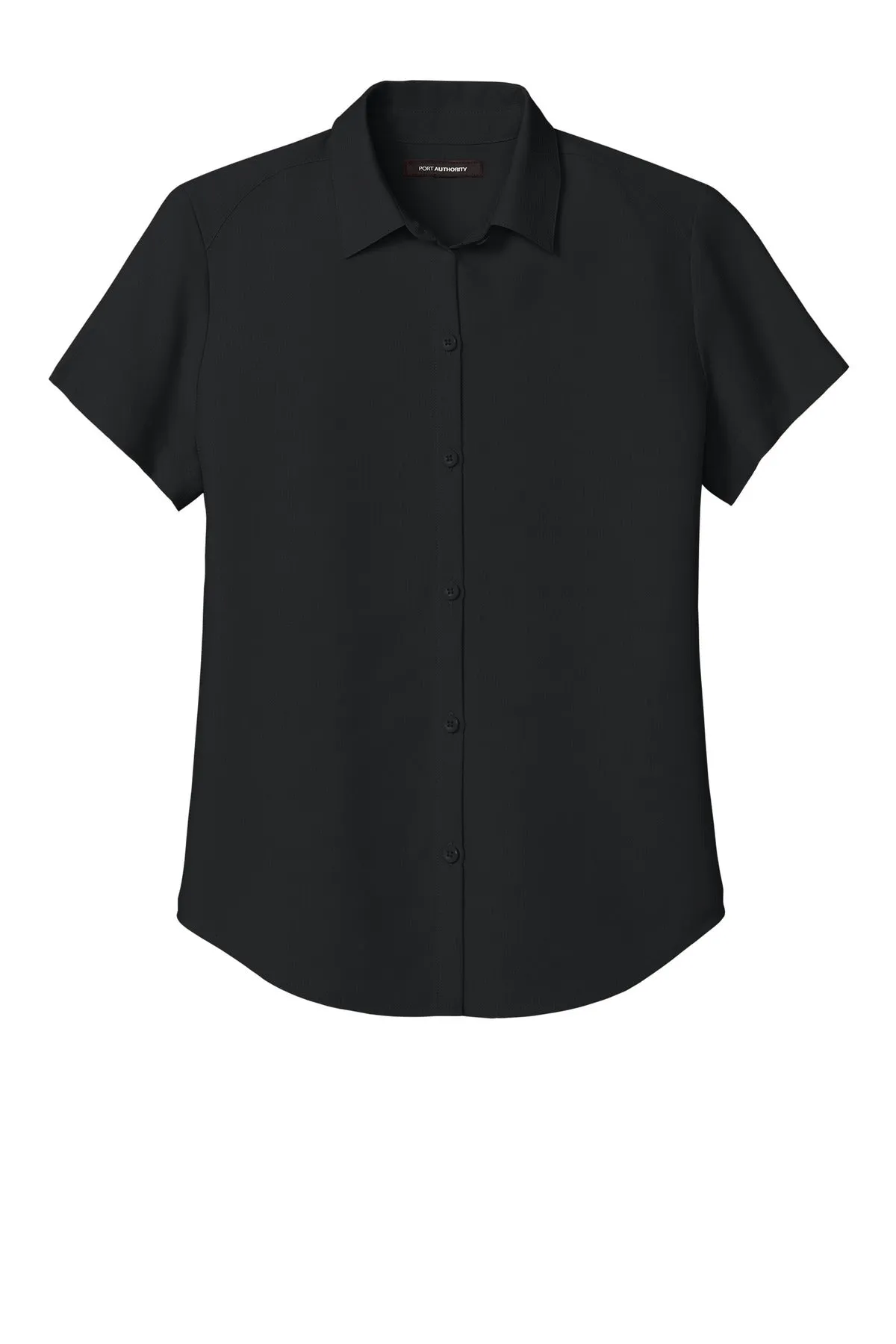 Port Authority Women's Short Sleeve UV Dockside Shirt LW963 Deep Black