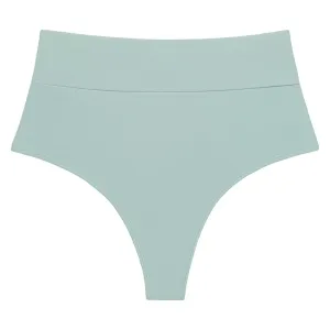 Powder Blue Added Coverage High Rise Bikini Bottom