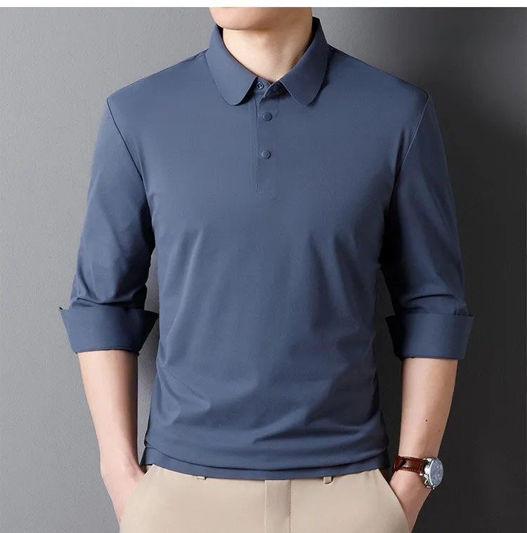 Premium No-Iron Polo | Quick-Dry Performance Long Sleeve