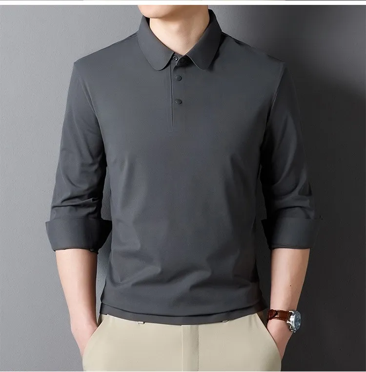Premium No-Iron Polo | Quick-Dry Performance Long Sleeve