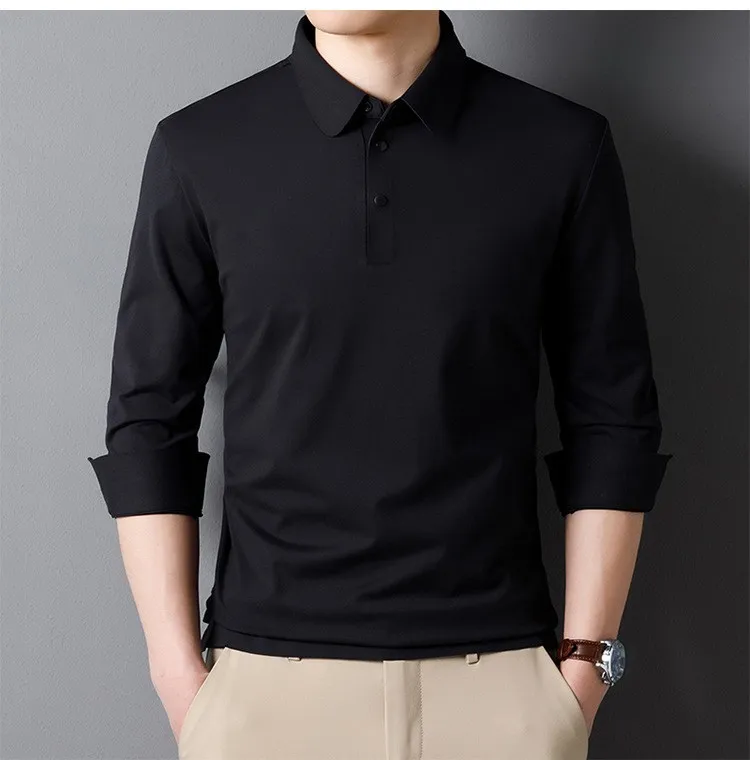 Premium No-Iron Polo | Quick-Dry Performance Long Sleeve