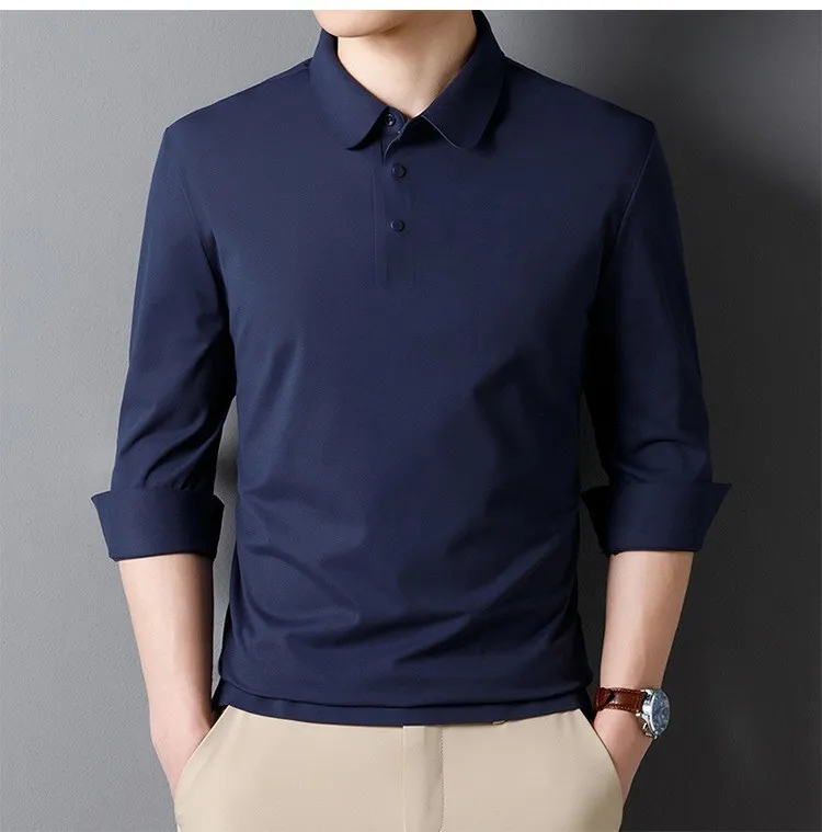 Premium No-Iron Polo | Quick-Dry Performance Long Sleeve