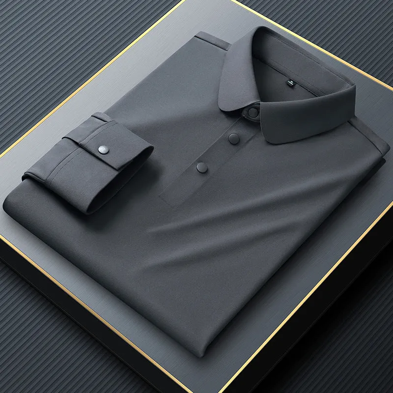 Premium No-Iron Polo | Quick-Dry Performance Long Sleeve
