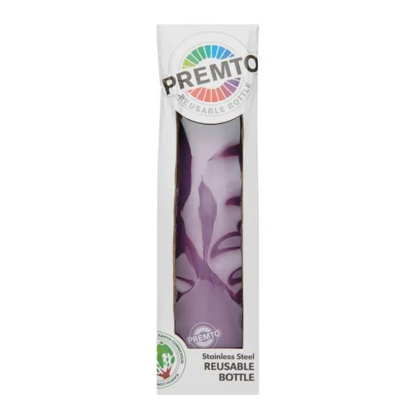 Premto 500ml Stainless Steel Water Bottle - Grape Juice
