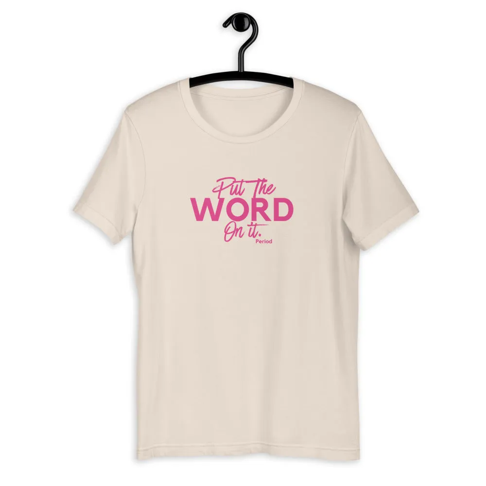Put the Word On it Tee Green/Soft Cream