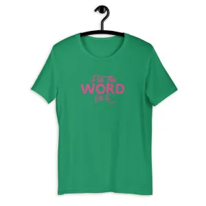 Put the Word On it Tee Green/Soft Cream
