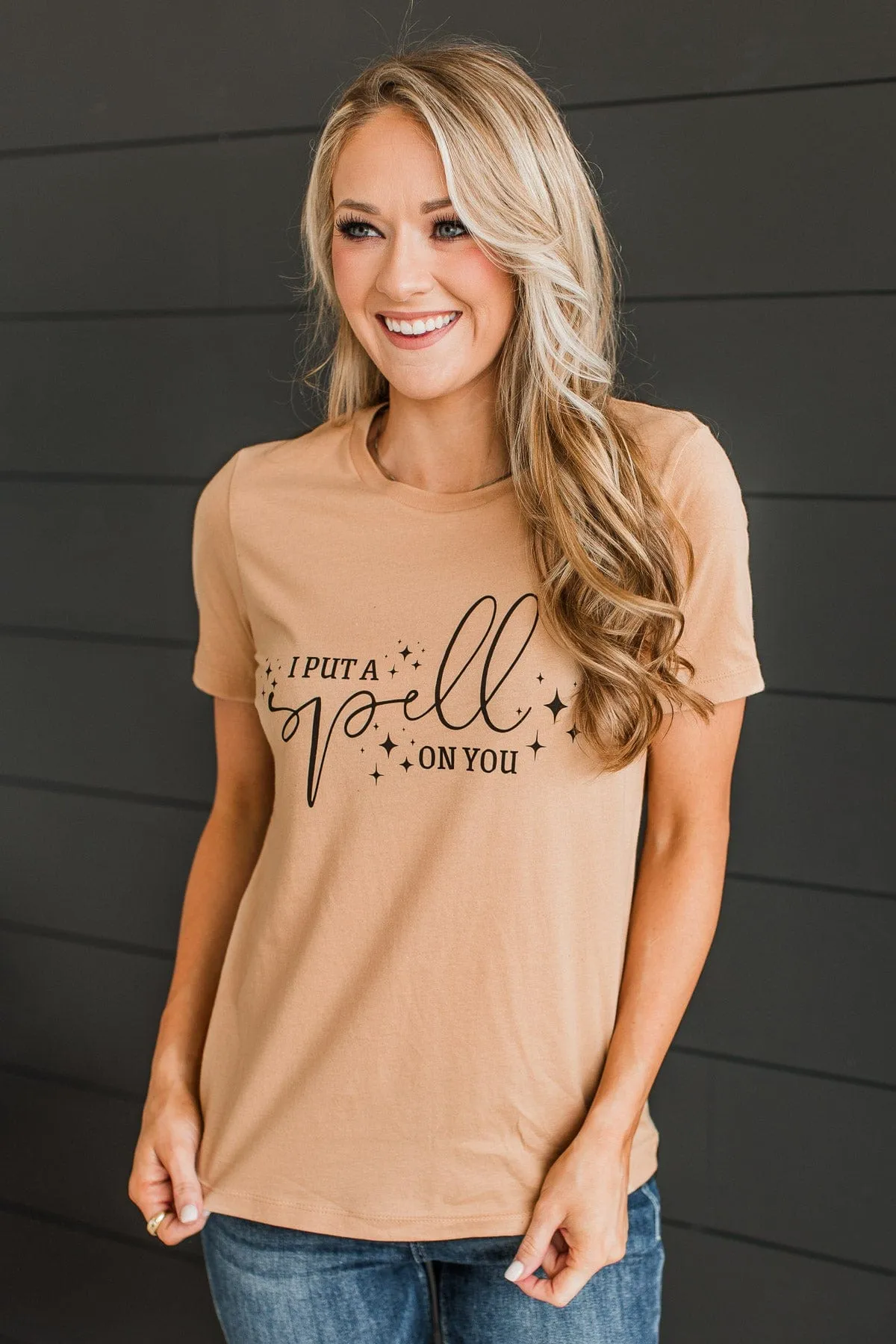 "I Put A Spell On You" Graphic Tee- Sand