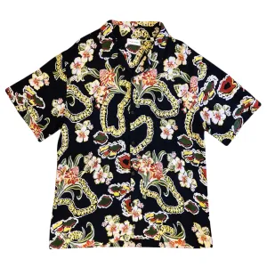 Raga Man | Floral Button Front Shirt  | Blue