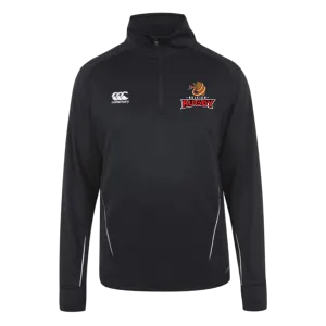 Raleigh Rugby Club Canterbury Team 1/4 Zip Mid Layer Black Rugby Training Top