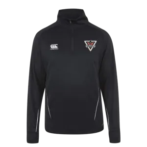 Rebels Rugby Canterbury Team 1/4 Zip Mid Layer Black Rugby Training Top