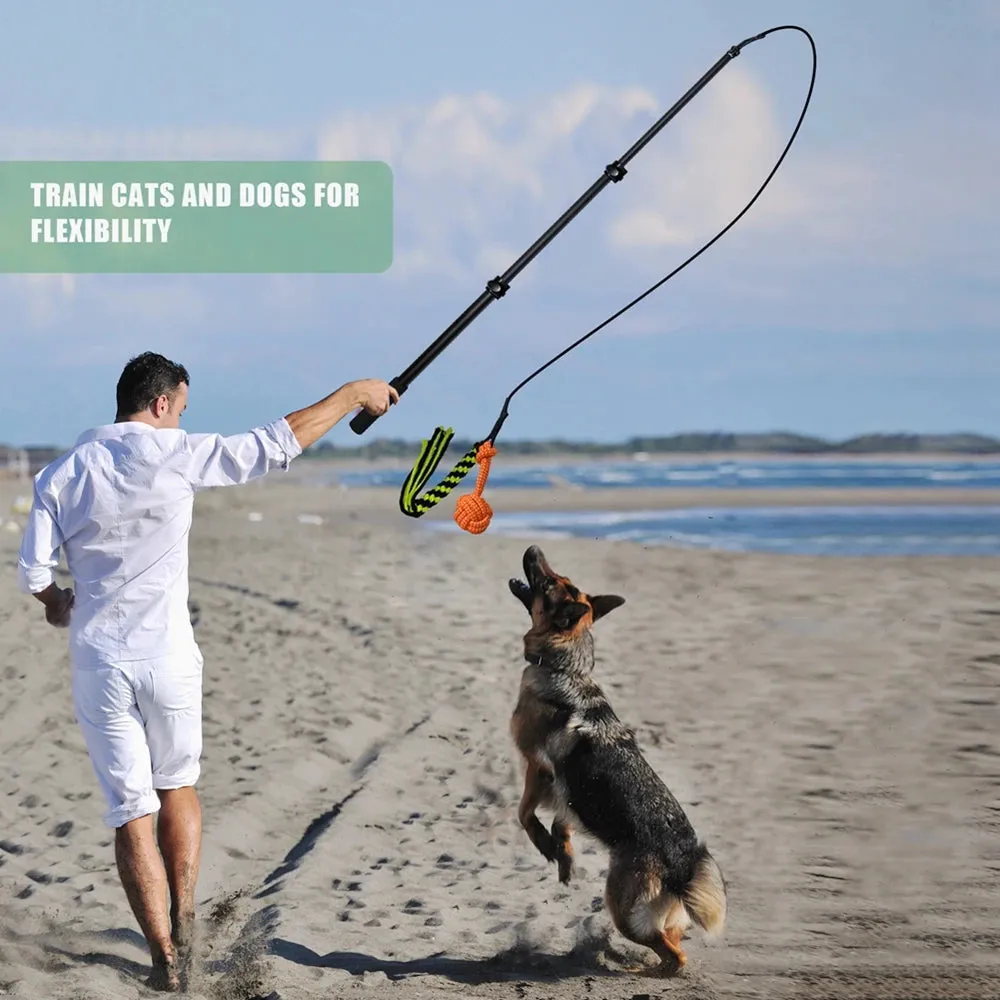 Retractable Flirt Pole Dog Toy
