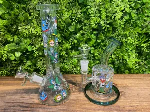 Rick n Morty Style Mini and Medium Water Pipe