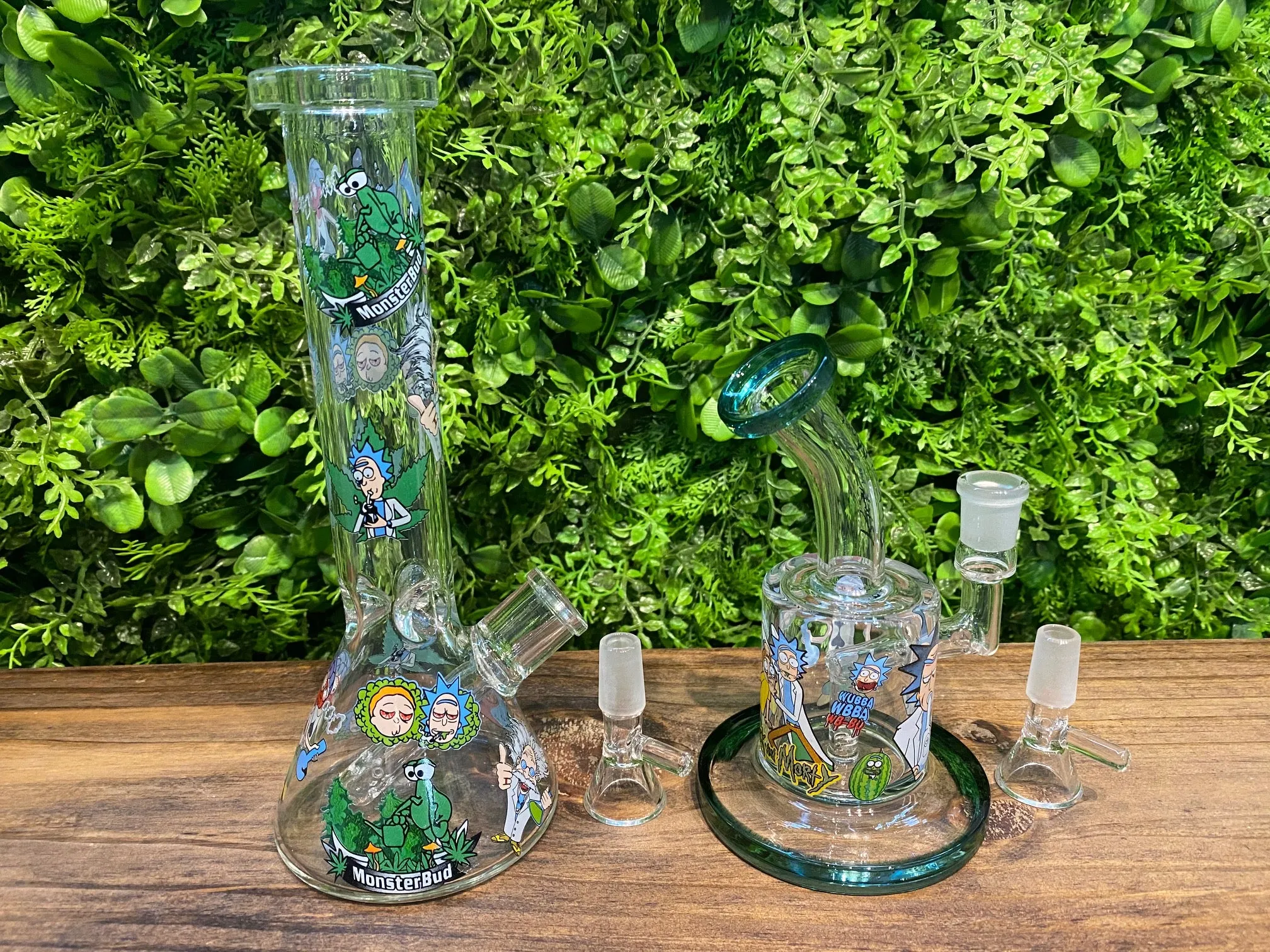 Rick n Morty Style Mini and Medium Water Pipe