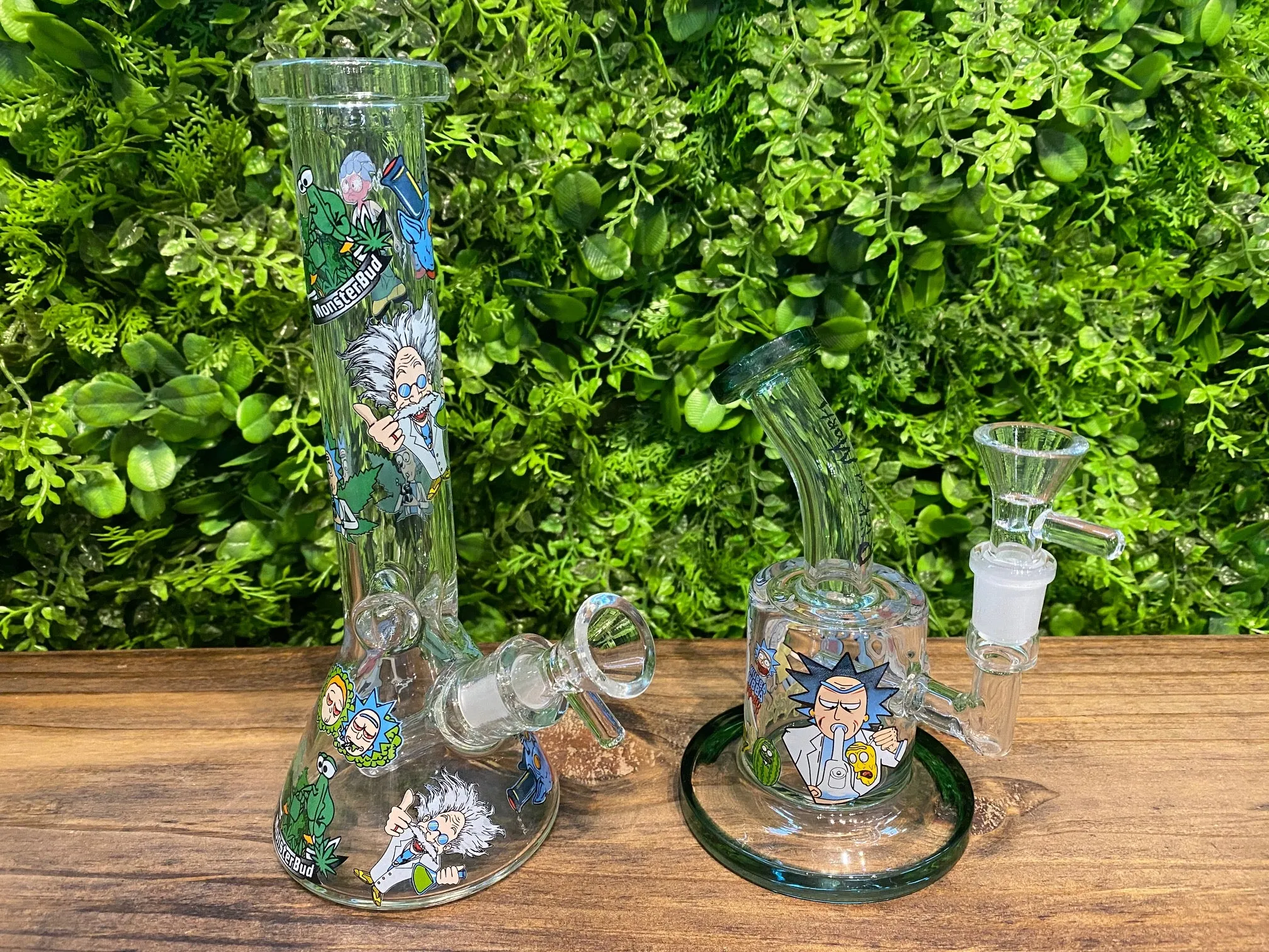 Rick n Morty Style Mini and Medium Water Pipe
