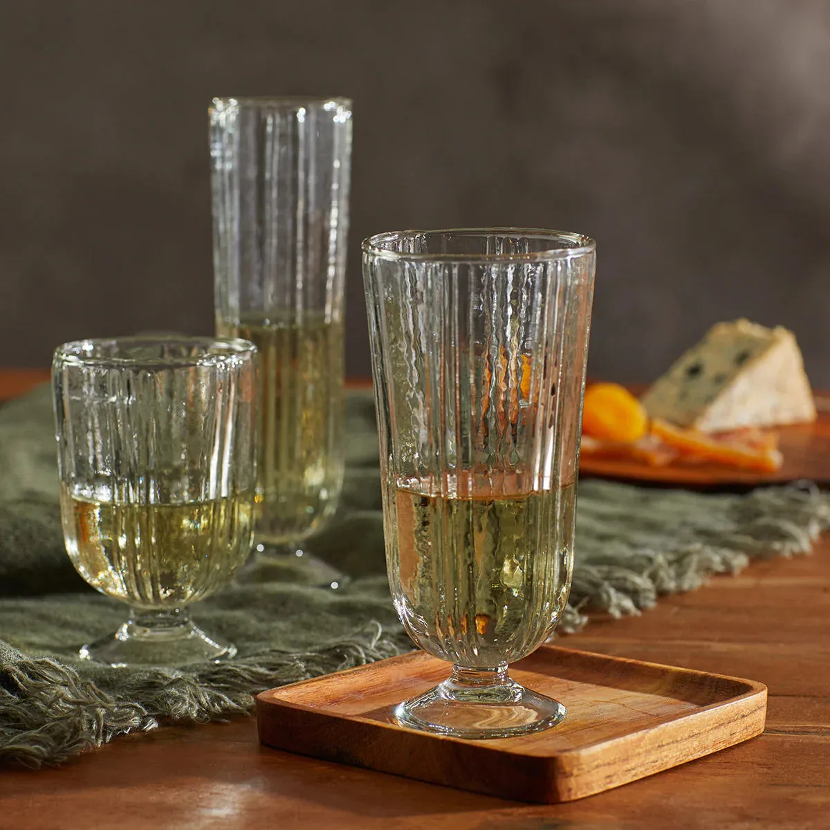 Rippled Water Glass