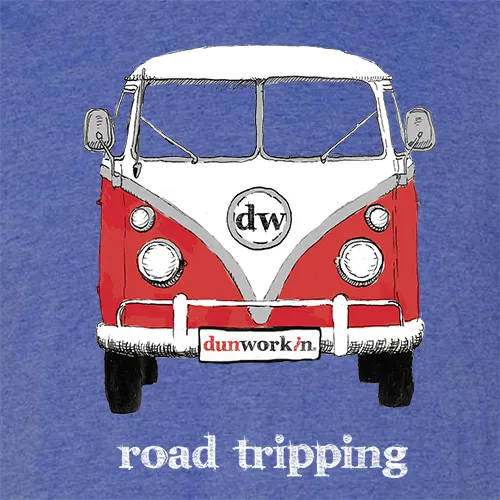 Road Tripping DW Men's  Lightweight Cotton/Poly Blend SS Tee