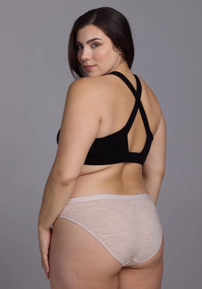 Roxie Bikini Underwear - Cream Heather