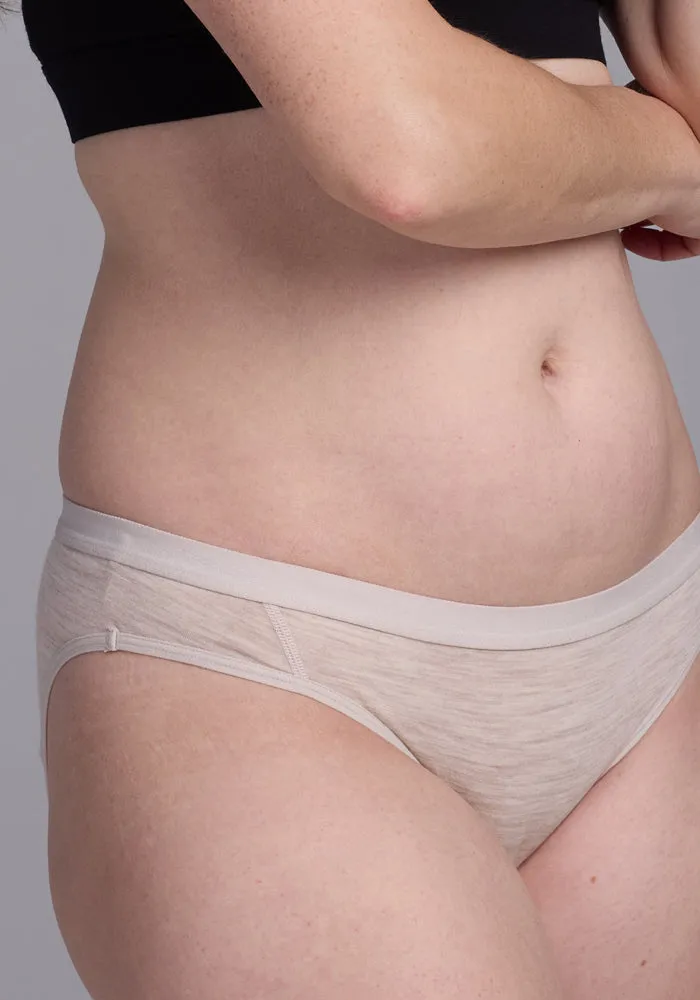Roxie Bikini Underwear - Cream Heather