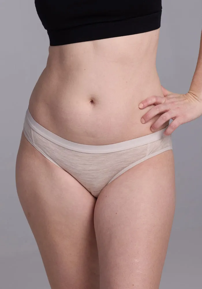 Roxie Bikini Underwear - Cream Heather