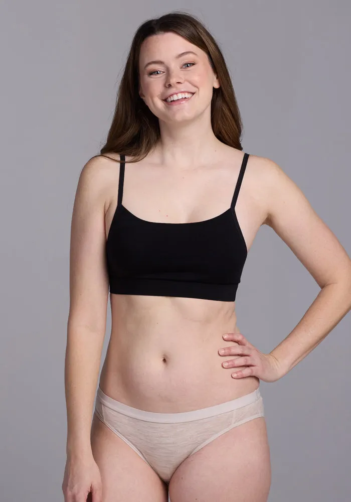 Roxie Bikini Underwear - Cream Heather