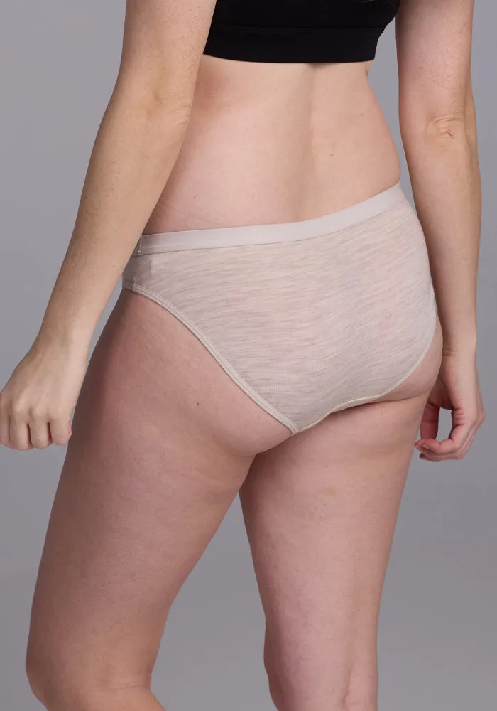 Roxie Bikini Underwear - Cream Heather