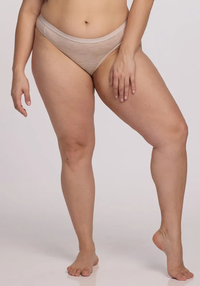 Roxie Bikini Underwear - Cream Heather