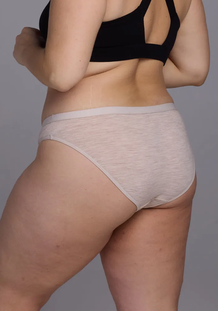 Roxie Bikini Underwear - Cream Heather