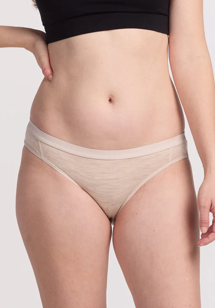 Roxie Bikini Underwear - Cream Heather