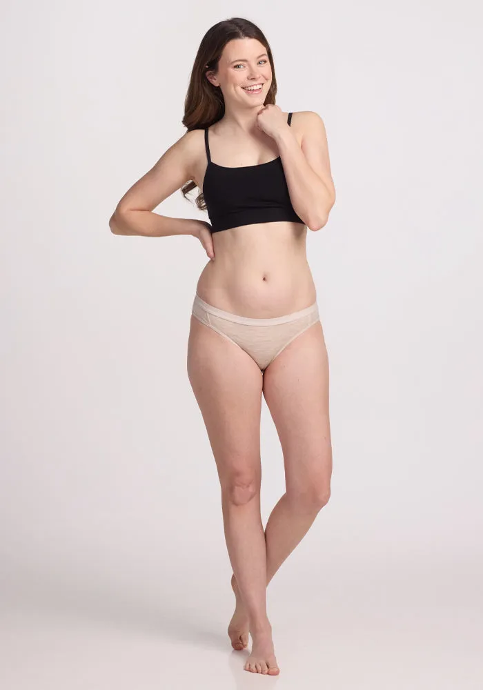 Roxie Bikini Underwear - Cream Heather