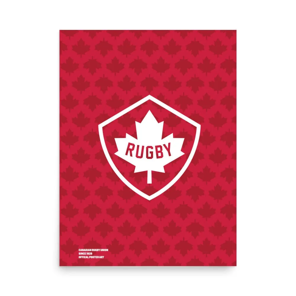 Rugby Canada Maple Leaf Poster