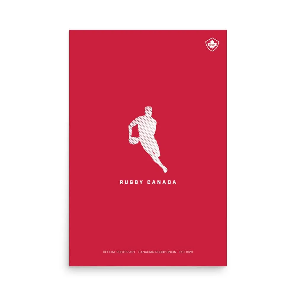 Rugby Canada Player Silhouette Poster