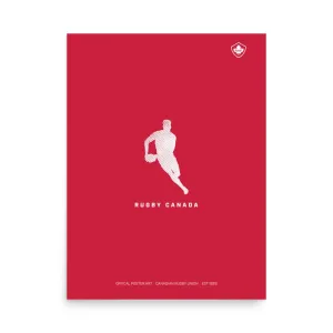 Rugby Canada Player Silhouette Poster