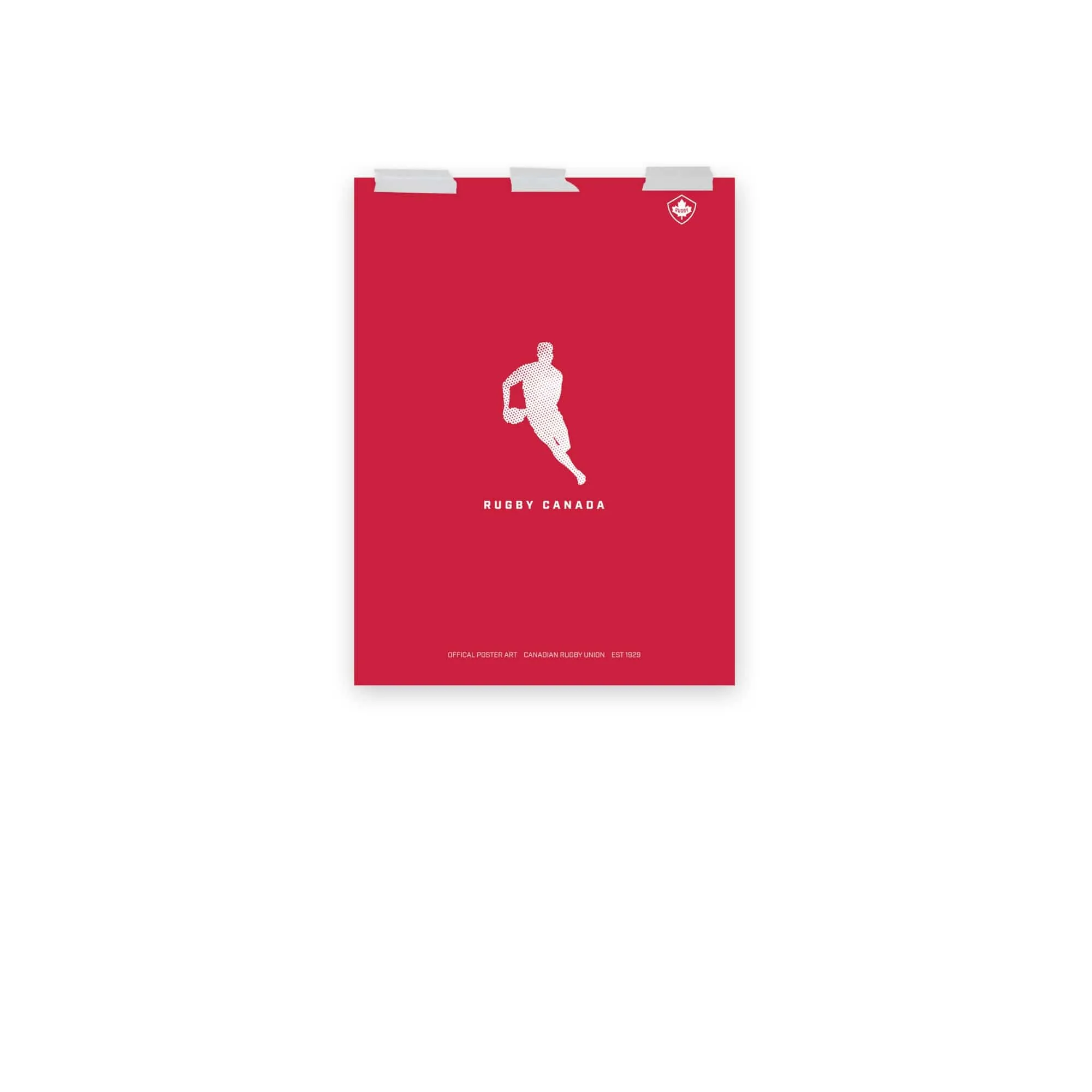 Rugby Canada Player Silhouette Poster