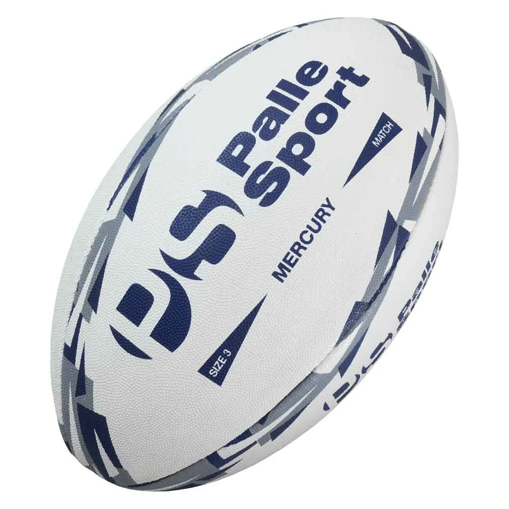 Rugby - Mercury Junior Match Ball - 10-Ball Bundle - Size: 3 - Colour Grey/Blue