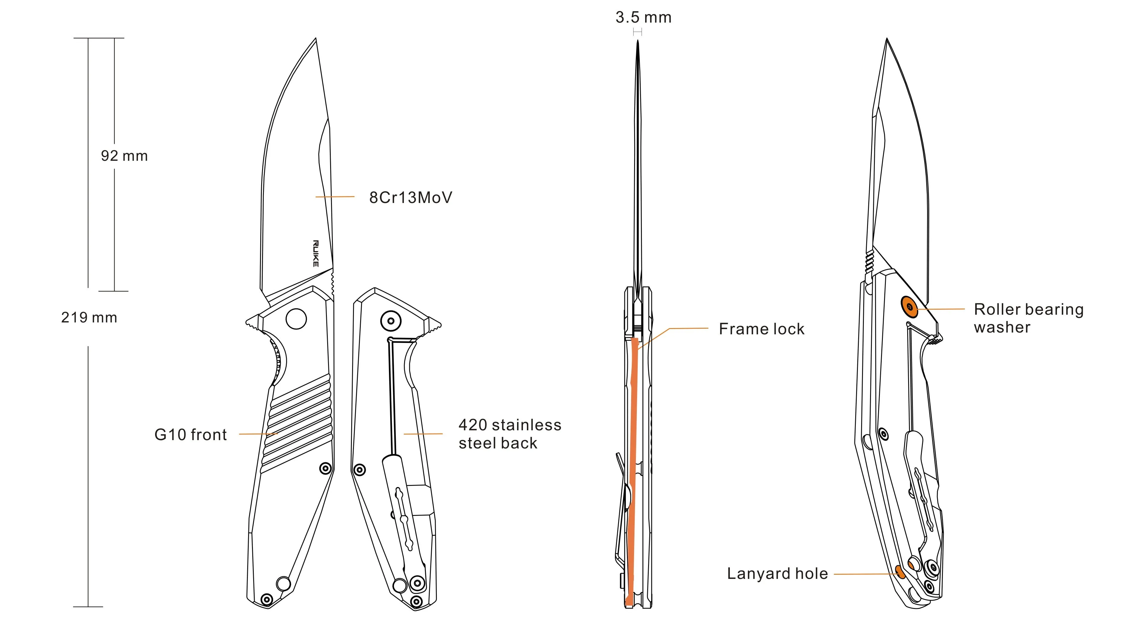 Ruike D191-B EDC Folding Knife