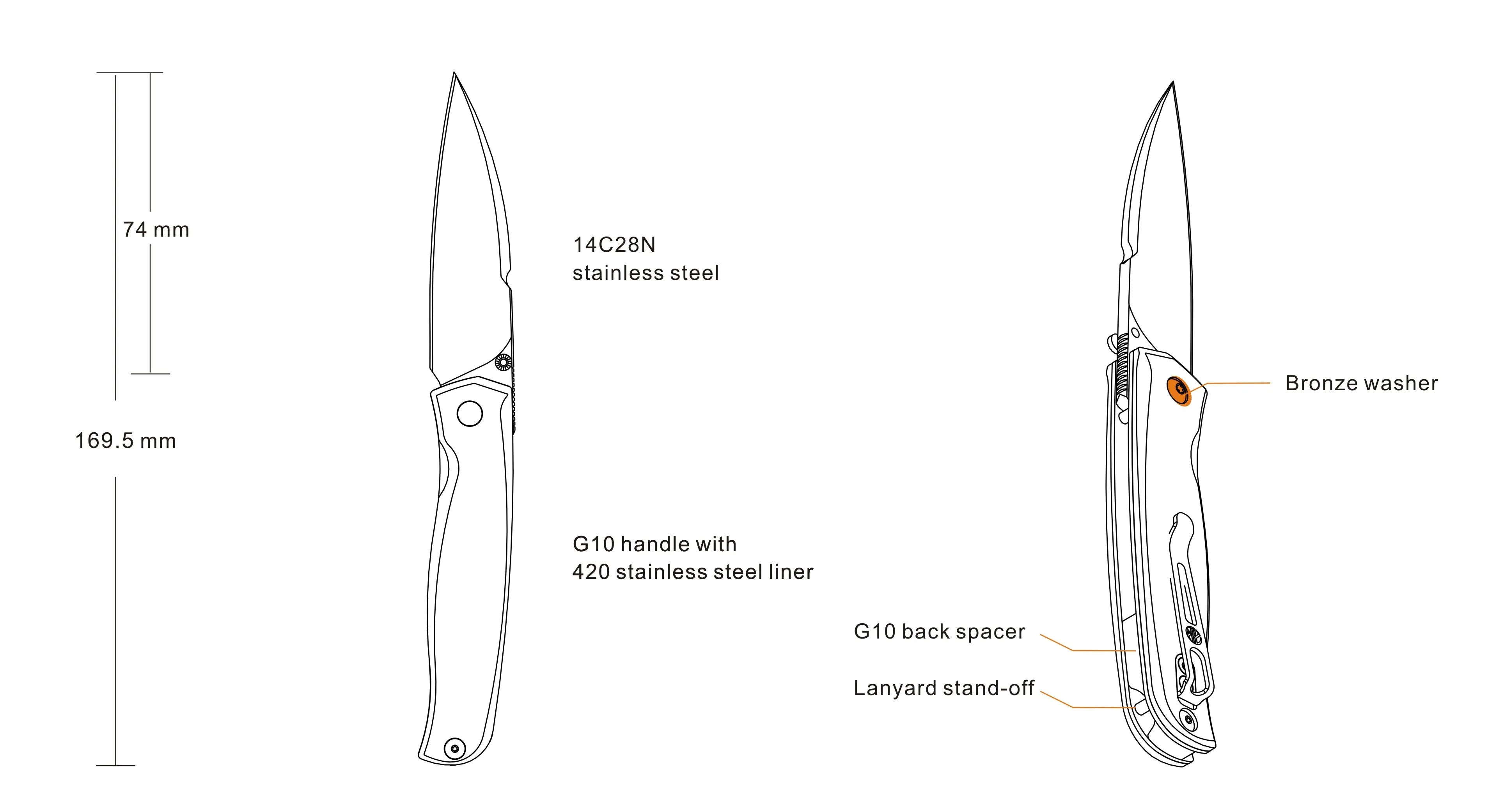 Ruike P662-B EDC Folding Knife