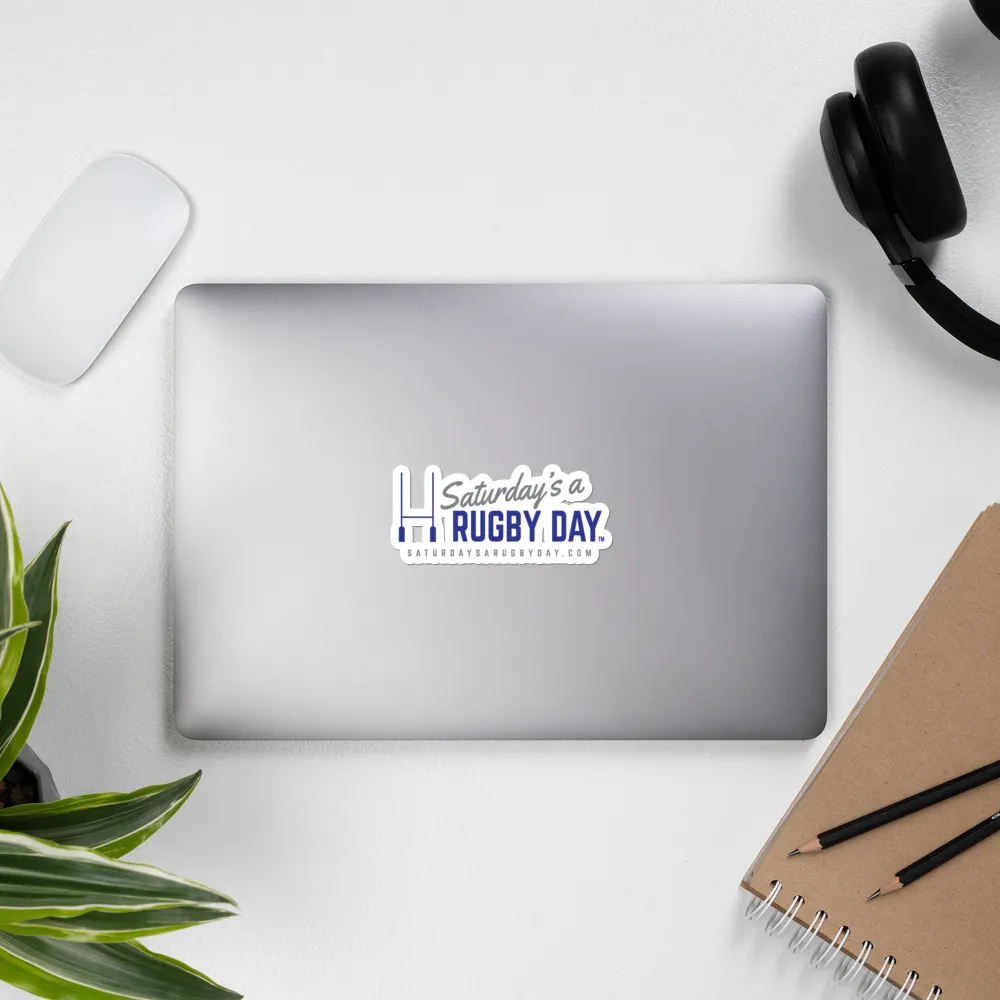 Saturday's a Rugby Day Die Cut Sticker
