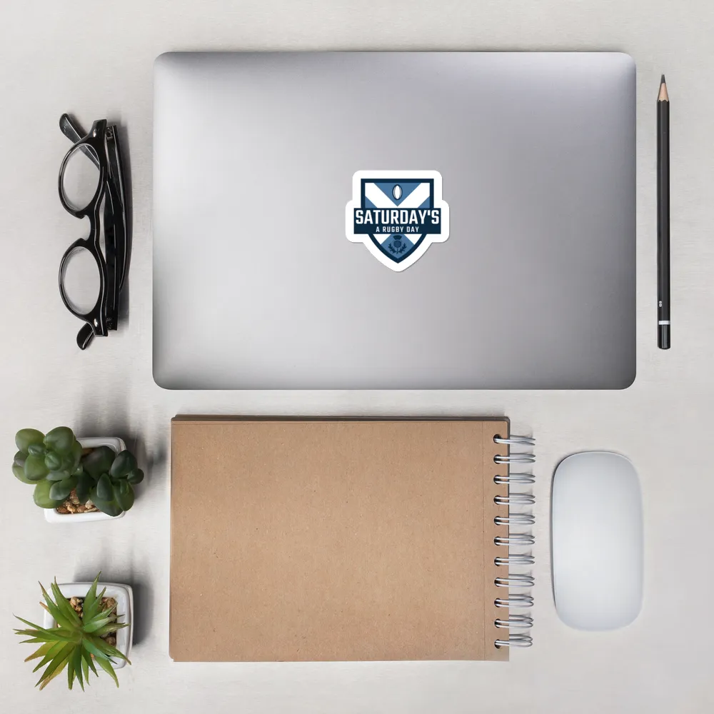Saturday's a Rugby Day Scotland Die Cut Sticker