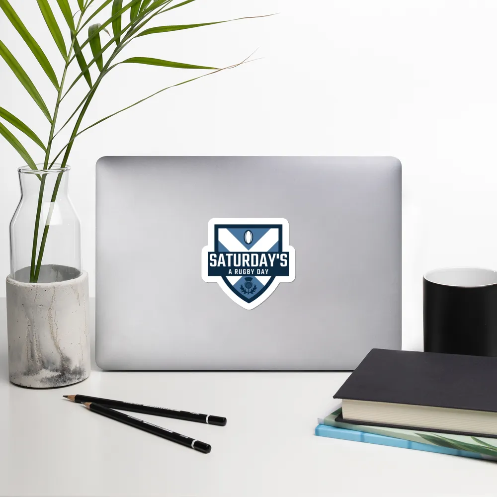 Saturday's a Rugby Day Scotland Die Cut Sticker