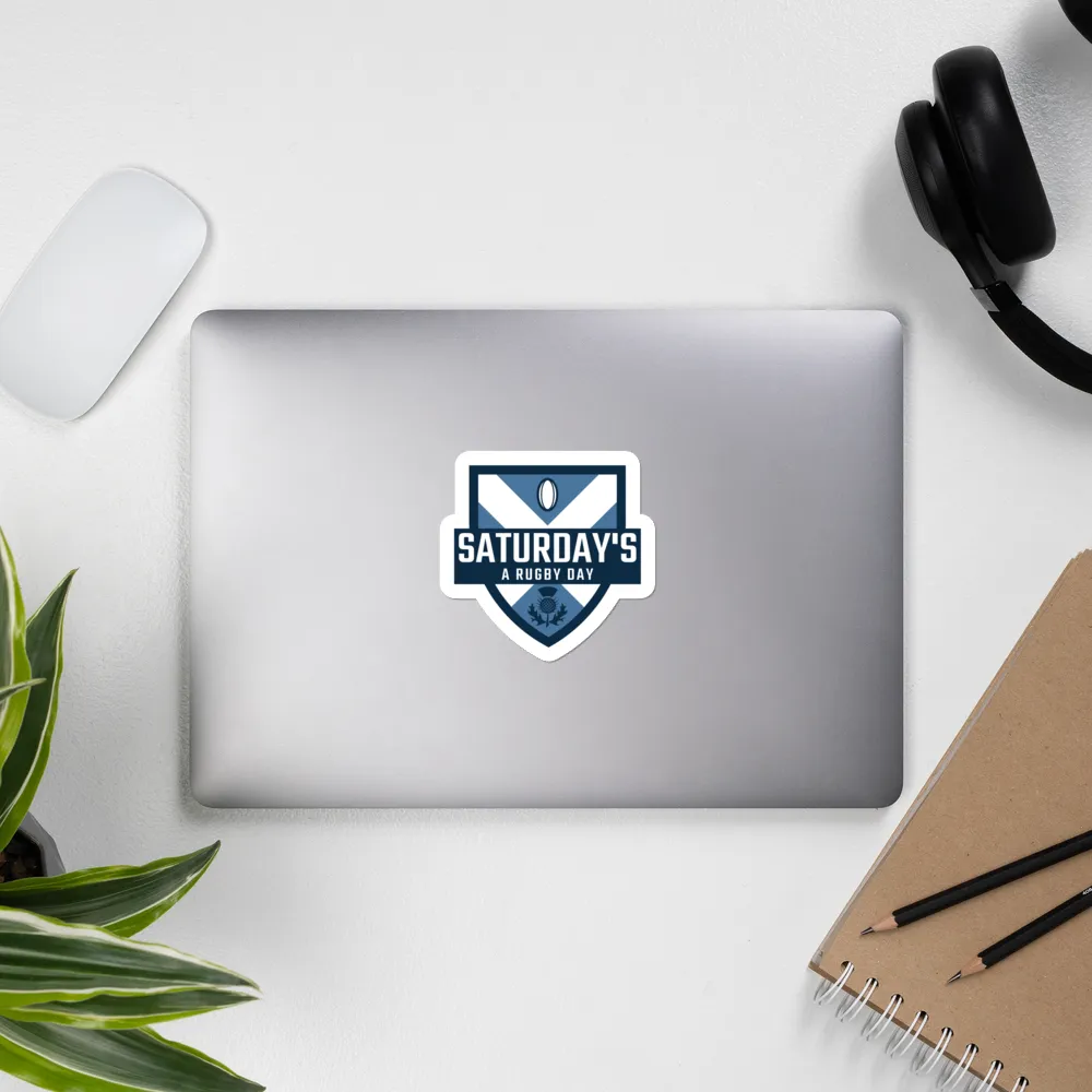 Saturday's a Rugby Day Scotland Die Cut Sticker