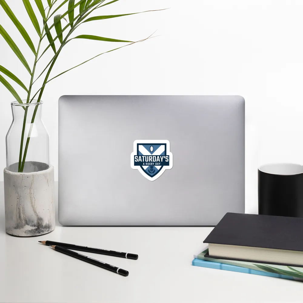 Saturday's a Rugby Day Scotland Die Cut Sticker