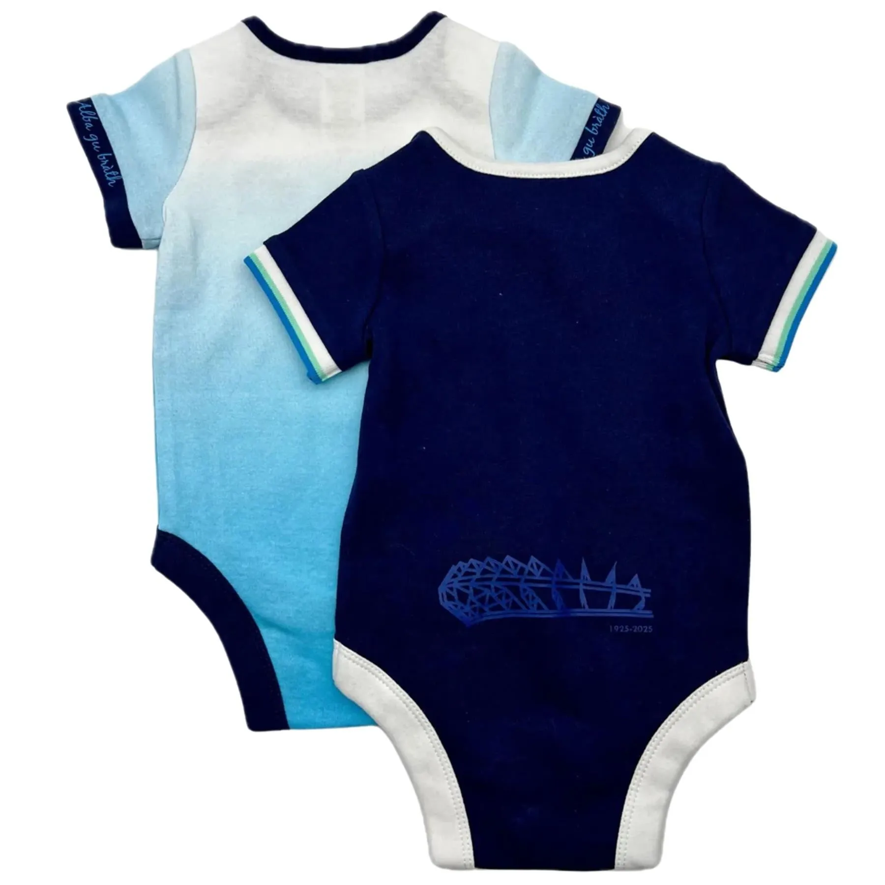 Scotland Rugby Baby 2 Pack Bodysuits | Navy & Blue | 2024/25