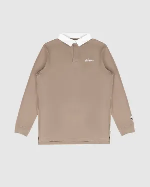 SCRIPT RUGBY TOP - TAUPE